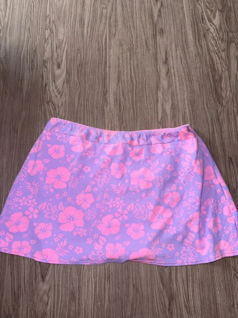 Pink and Lavender Floral Chain Accent Skirt - Picture 4 of 4